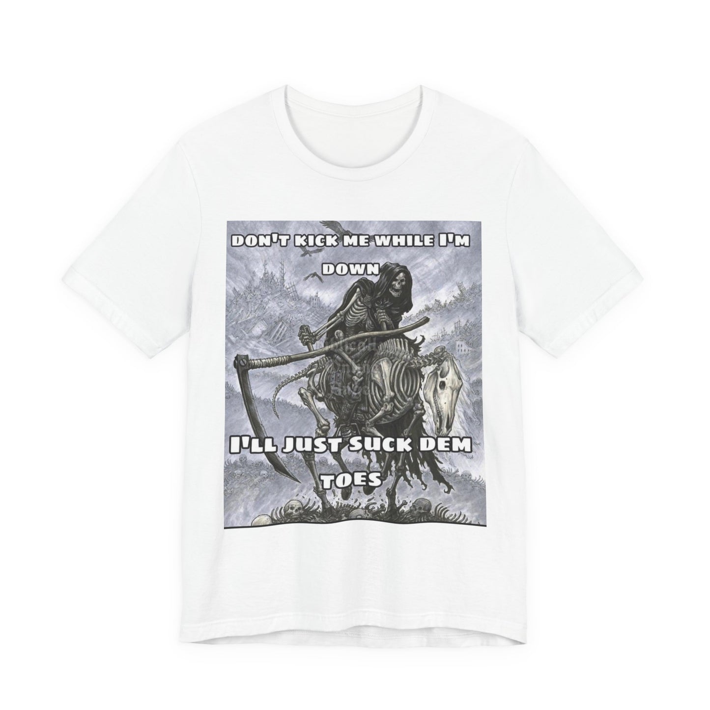 Funny Unisex Tee - Suckin on Toes Design