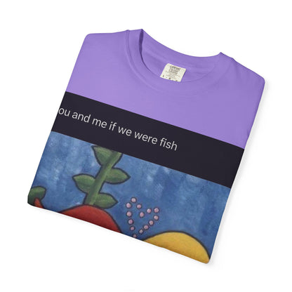 Fish Couple Unisex Garment-Dyed T-shirt