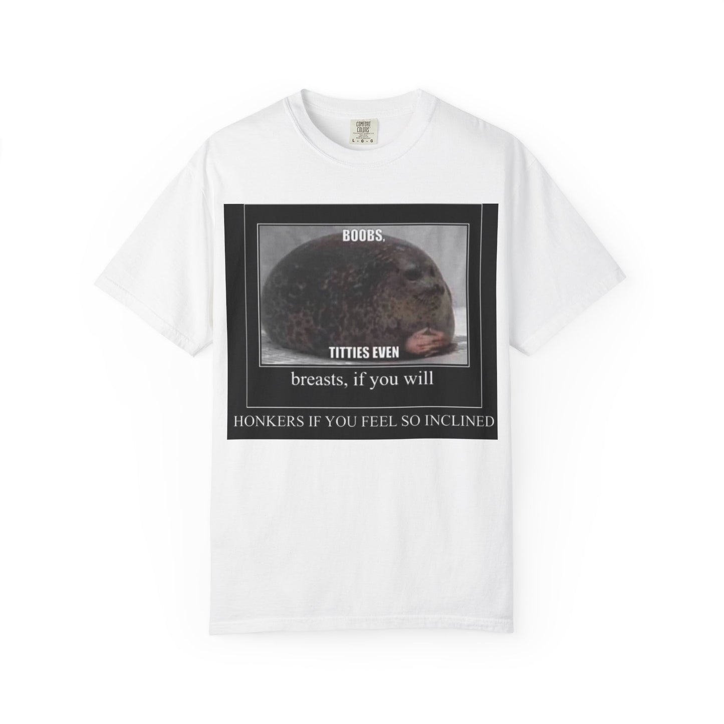 Garment-Dyed T-shirt Boobs Print