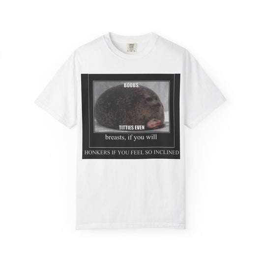 Garment-Dyed T-shirt Boobs Print