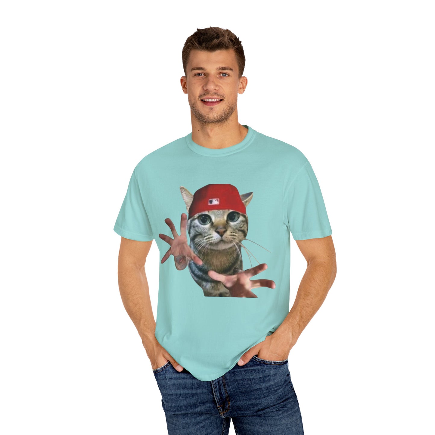 Funny Cat Graphic T-Shirt, Unisex Streetwear Tee, Pet Lover Gift, Casual Wear, Unique Animal Design Shirt