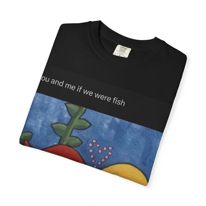 Fish Couple Unisex Garment-Dyed T-shirt