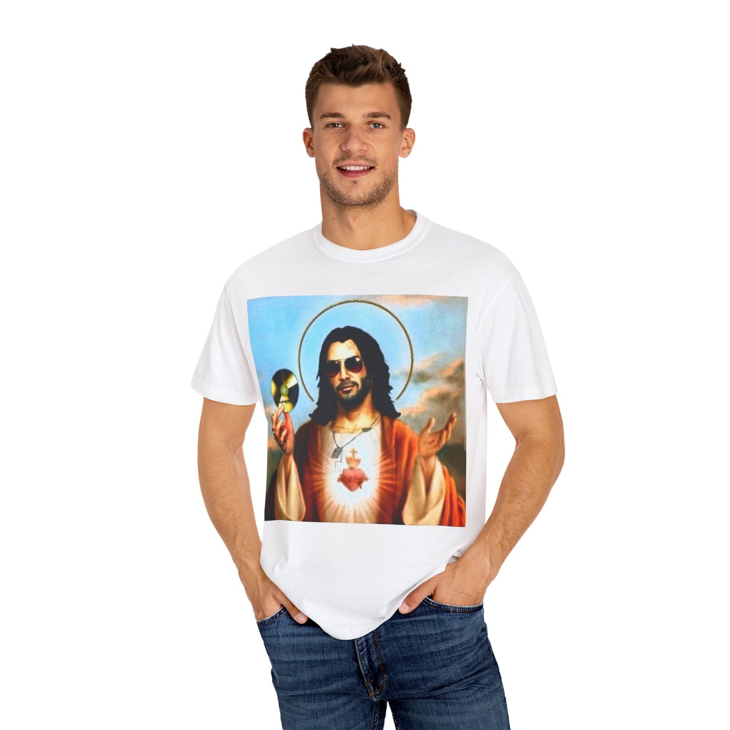 Unisex T-Shirt - Johnny Silver Hand as Jesus Graphic Tee