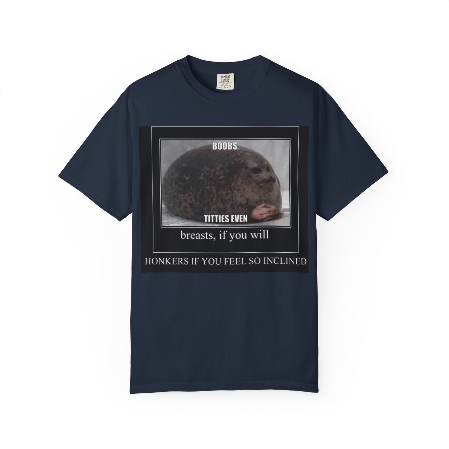 Garment-Dyed T-shirt Boobs Print