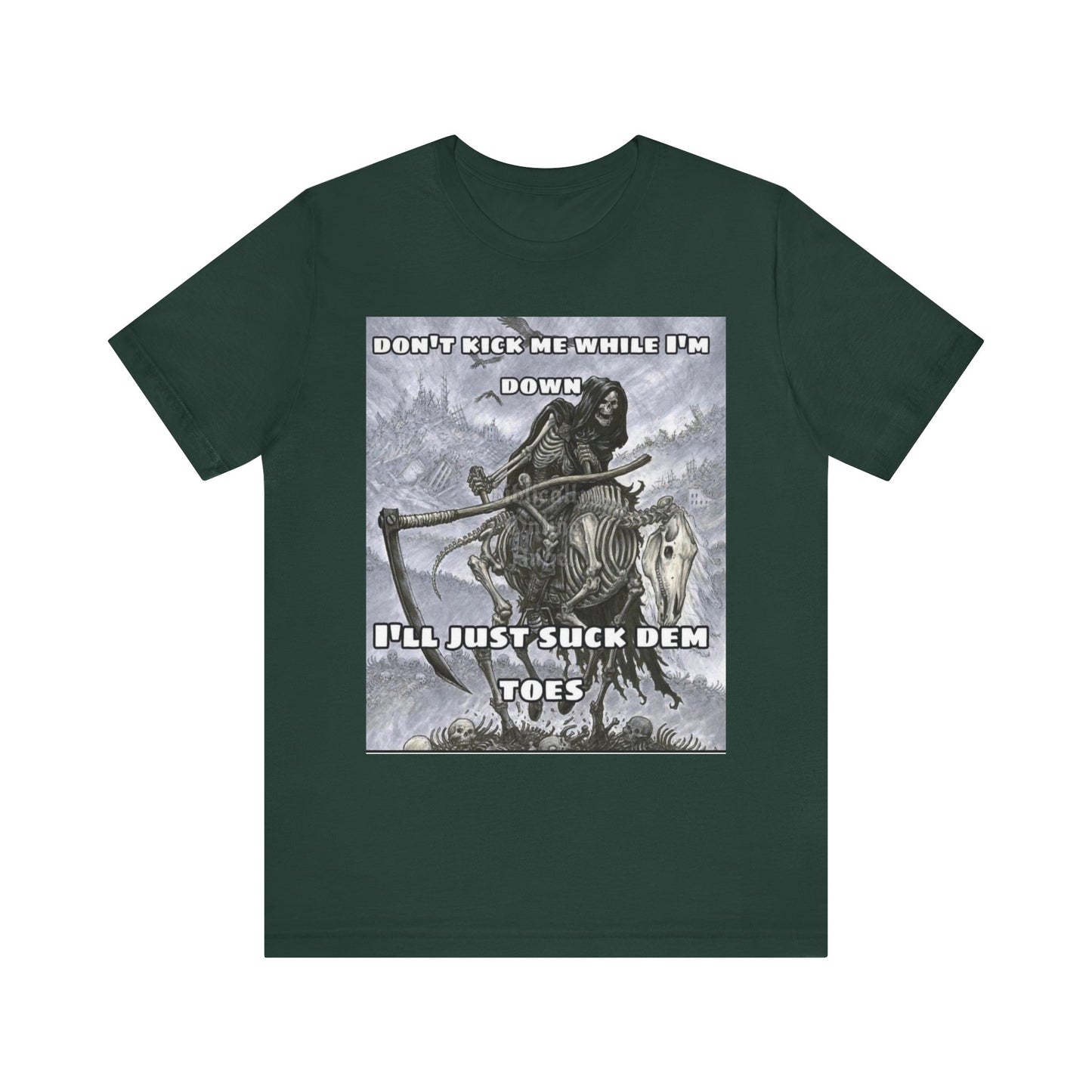 Funny Unisex Tee - Suckin on Toes Design