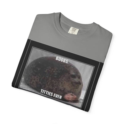 Garment-Dyed T-shirt Boobs Print