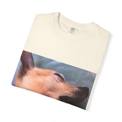 Funny dog playing dead Unisex Garment-Dyed T-shirt