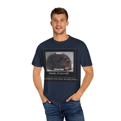 Garment-Dyed T-shirt Boobs Print
