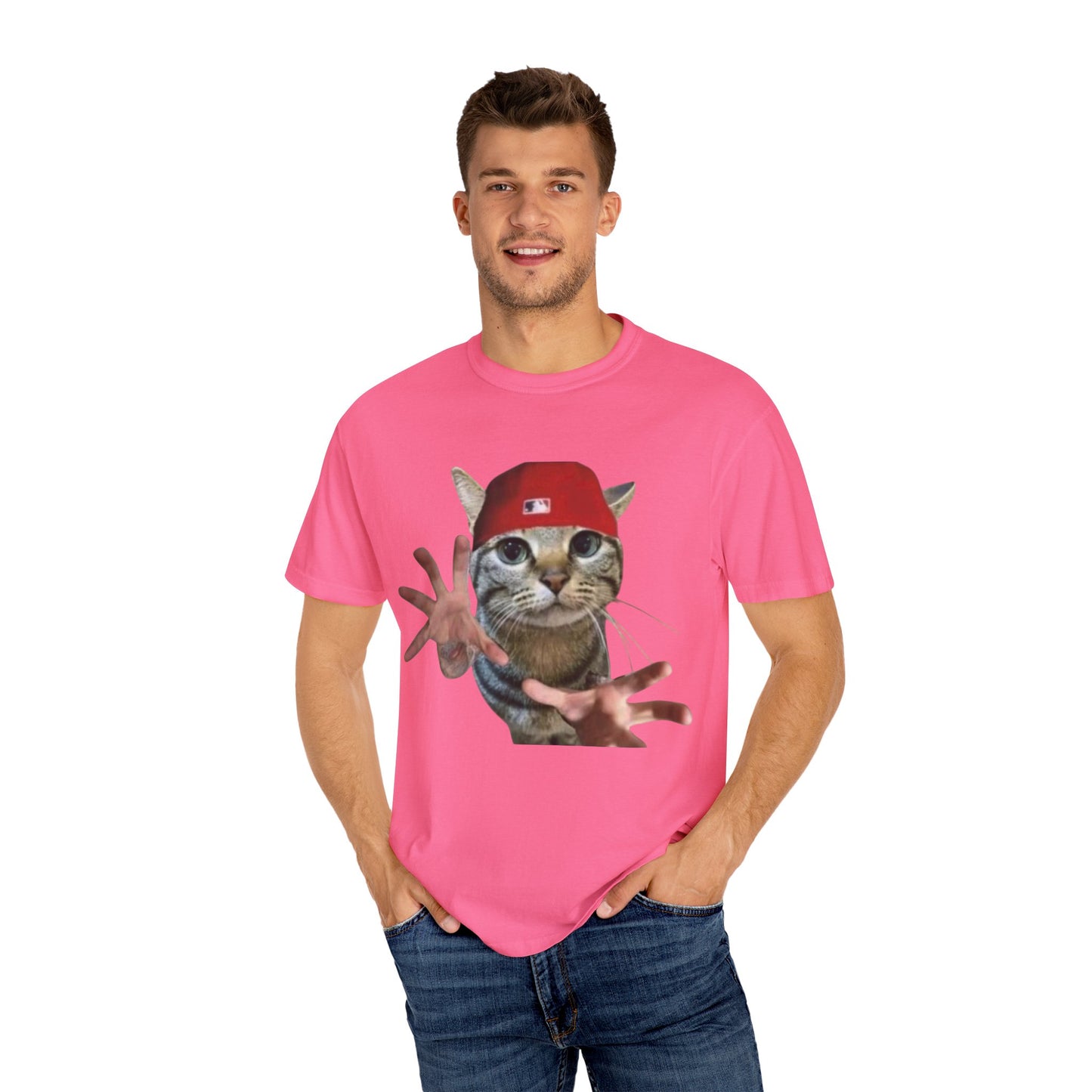 Funny Cat Graphic T-Shirt, Unisex Streetwear Tee, Pet Lover Gift, Casual Wear, Unique Animal Design Shirt