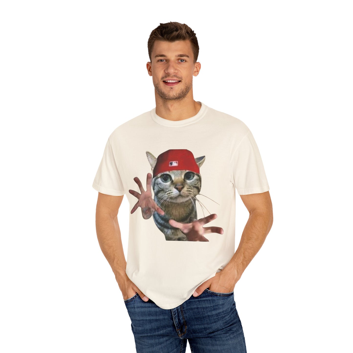 Funny Cat Graphic T-Shirt, Unisex Streetwear Tee, Pet Lover Gift, Casual Wear, Unique Animal Design Shirt
