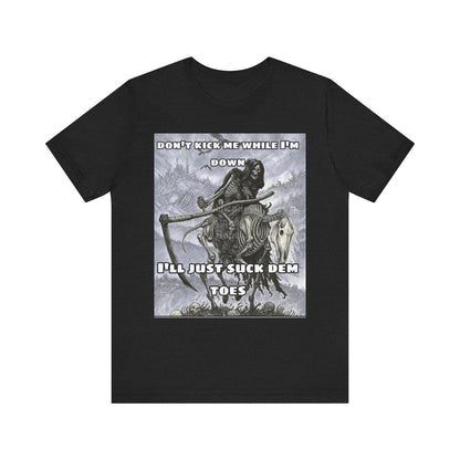 Funny Unisex Tee - Suckin on Toes Design