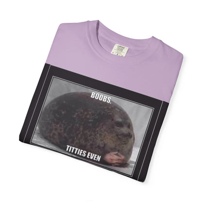 Garment-Dyed T-shirt Boobs Print
