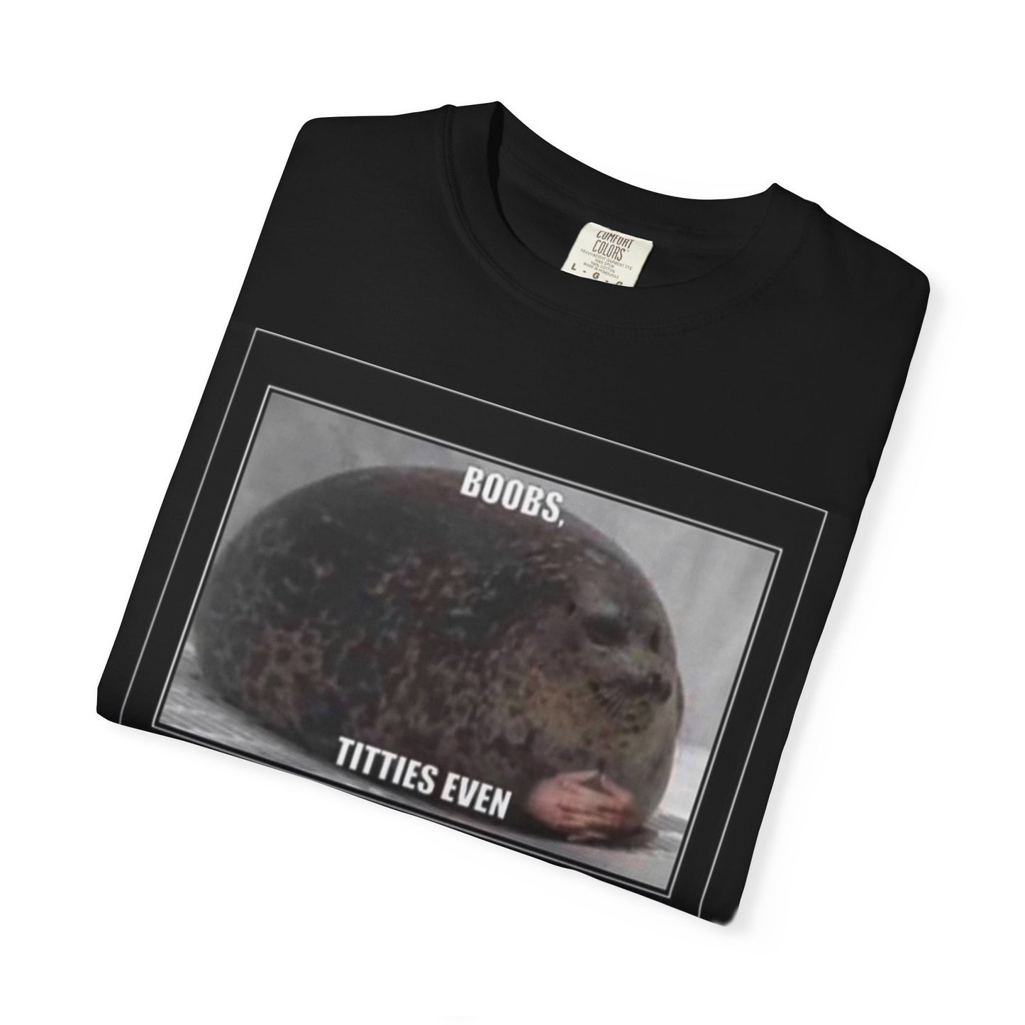 Garment-Dyed T-shirt Boobs Print