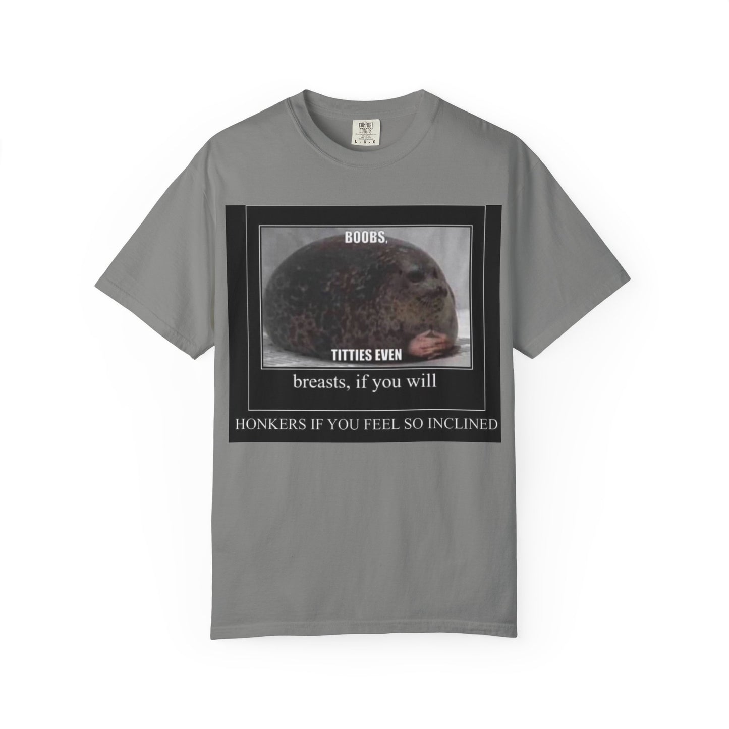 Garment-Dyed T-shirt Boobs Print