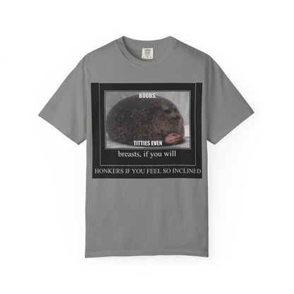 Garment-Dyed T-shirt Boobs Print