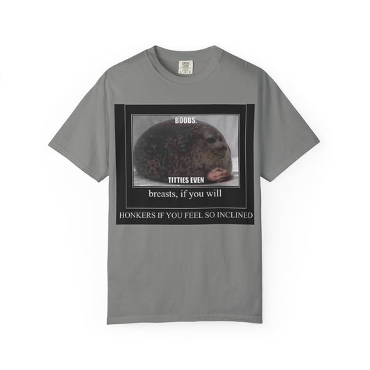 Garment-Dyed T-shirt Boobs Print