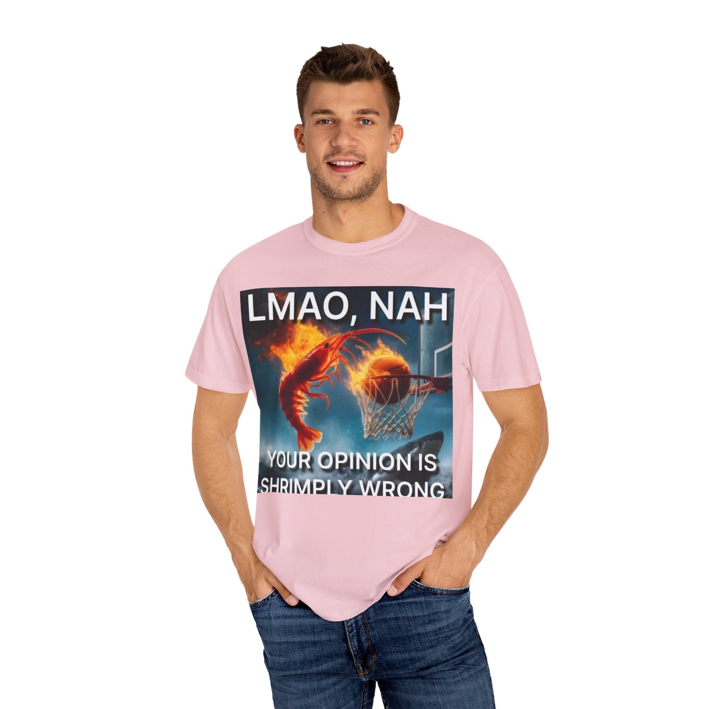 LMAO, Nah Unisex Garment-Dyed T-Shirt - Humorous Graphic Tee, Casual Wear, Gift for Friends, Birthday Shirt, Meme Apparel