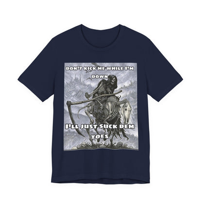 Funny Unisex Tee - Suckin on Toes Design