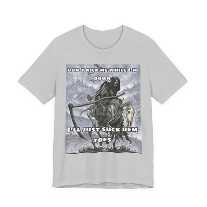Funny Unisex Tee - Suckin on Toes Design