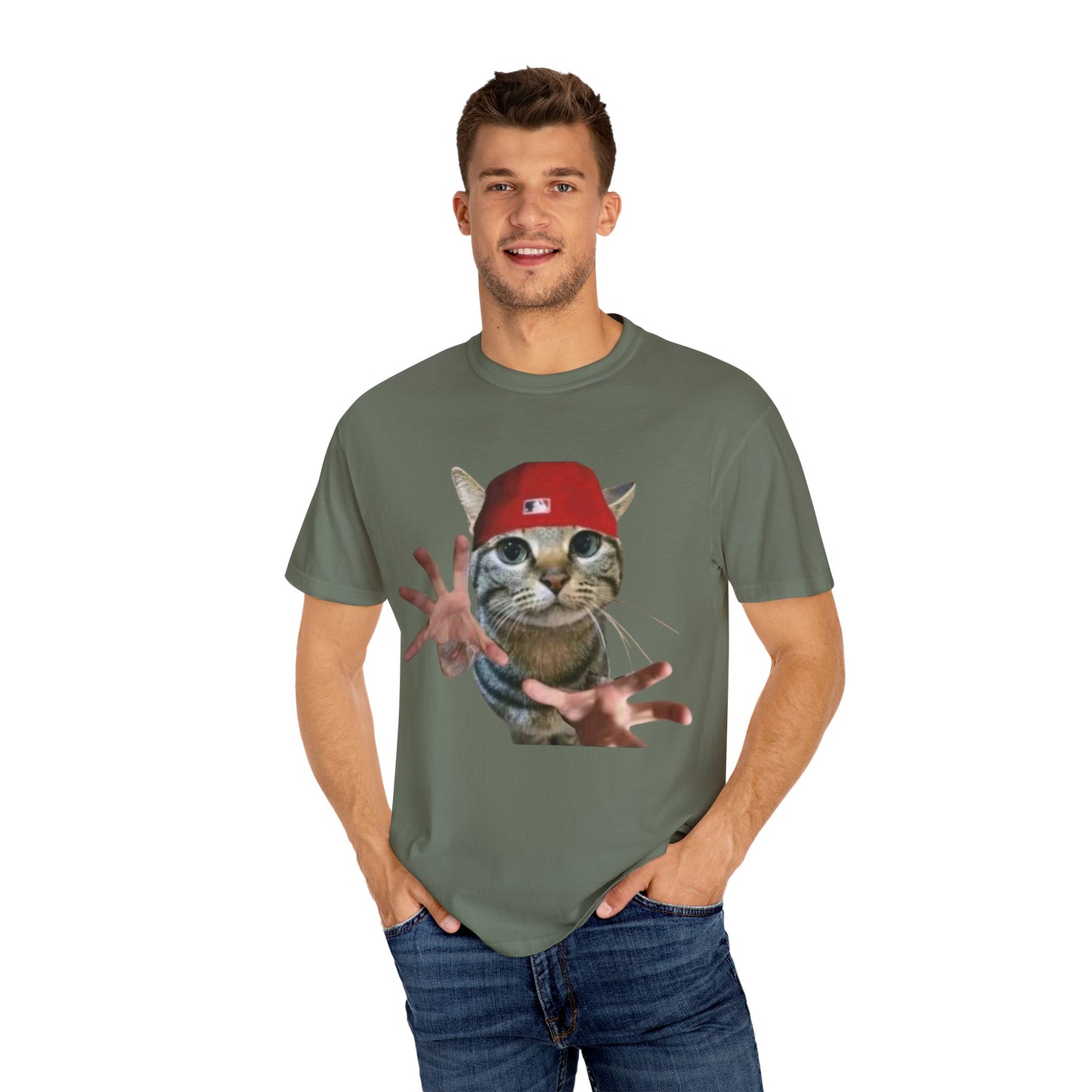 Funny Cat Graphic T-Shirt, Unisex Streetwear Tee, Pet Lover Gift, Casual Wear, Unique Animal Design Shirt