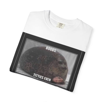 Garment-Dyed T-shirt Boobs Print