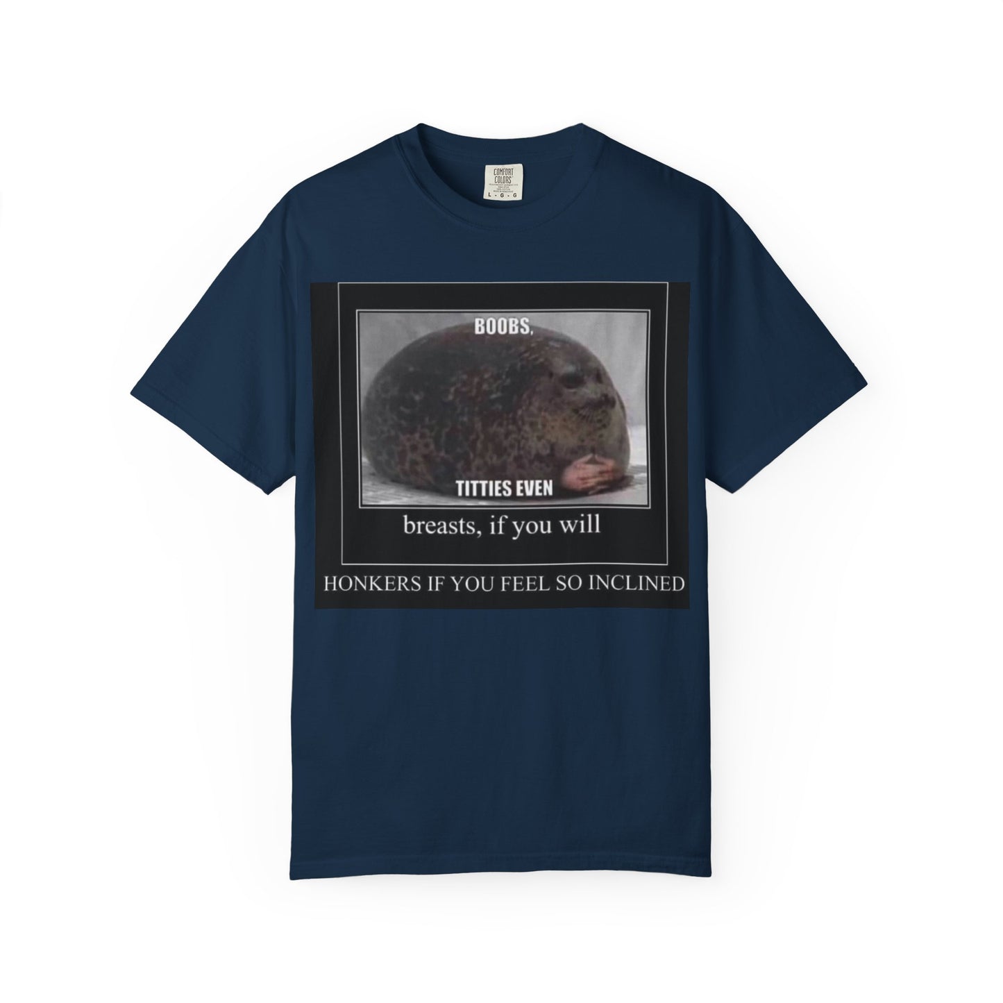 Garment-Dyed T-shirt Boobs Print