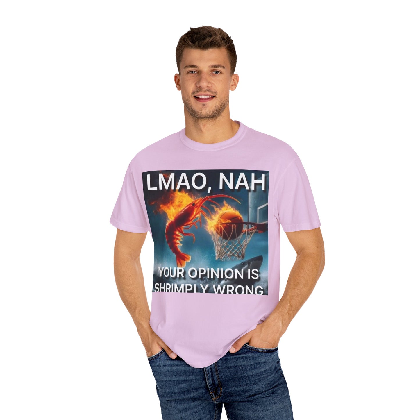 LMAO, Nah Unisex Garment-Dyed T-Shirt - Humorous Graphic Tee, Casual Wear, Gift for Friends, Birthday Shirt, Meme Apparel