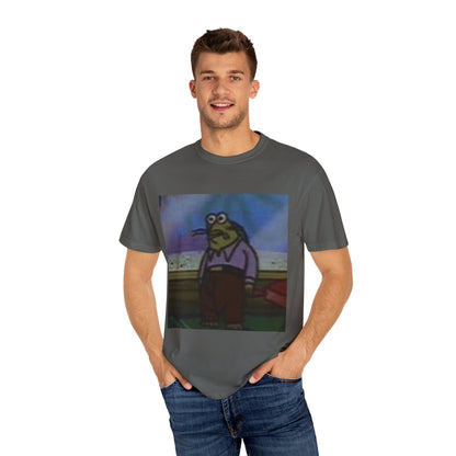 Green fish spongebob Unisex Garment-Dyed T-shirt