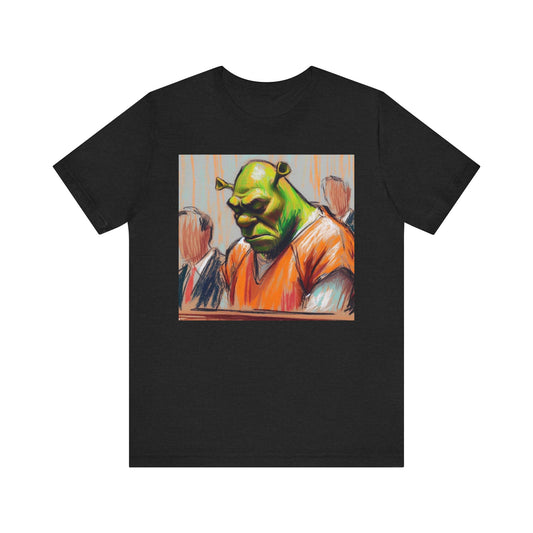 Short Sleeve Tee - Free my nigga shrek Graphic Design
