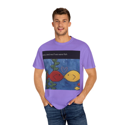 Fish Couple Unisex Garment-Dyed T-shirt