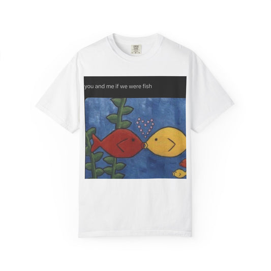 Fish Couple Unisex Garment-Dyed T-shirt