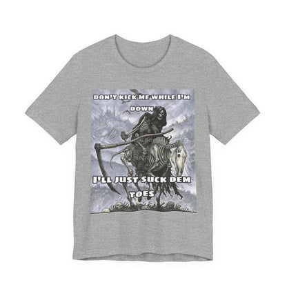 Funny Unisex Tee - Suckin on Toes Design