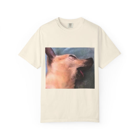 Funny dog playing dead Unisex Garment-Dyed T-shirt