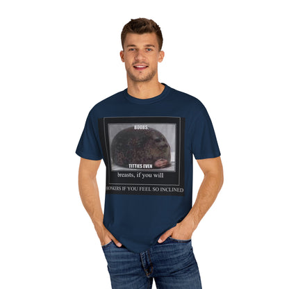 Garment-Dyed T-shirt Boobs Print