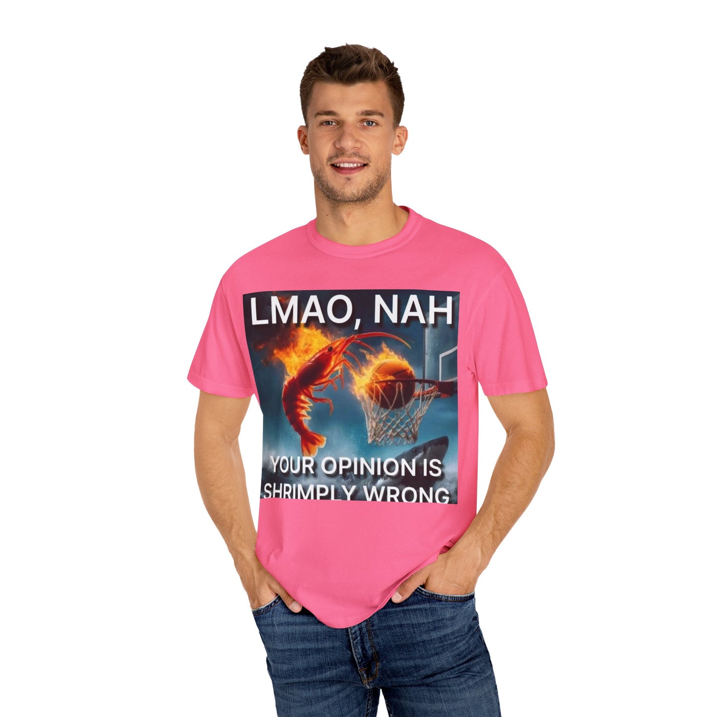 LMAO, Nah Unisex Garment-Dyed T-Shirt - Humorous Graphic Tee, Casual Wear, Gift for Friends, Birthday Shirt, Meme Apparel