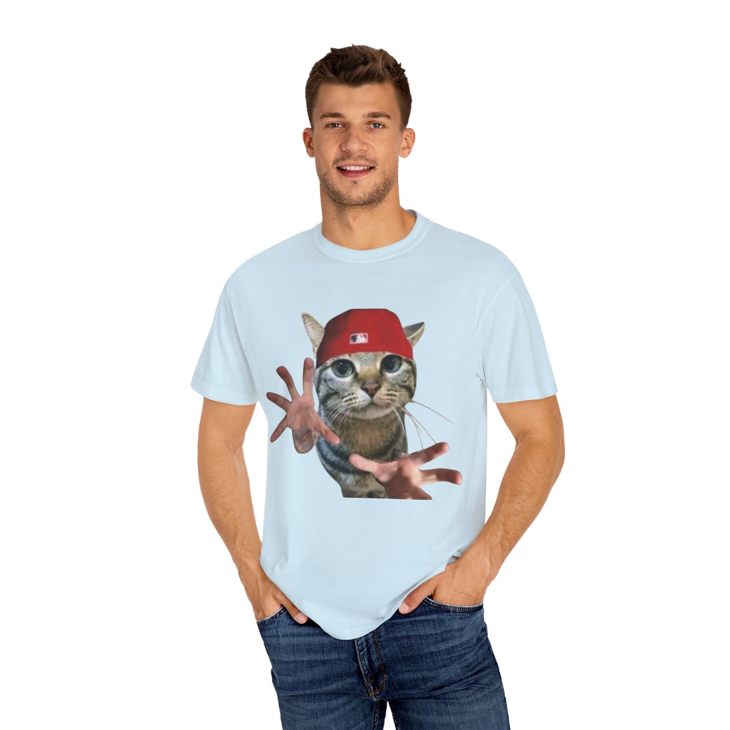 Funny Cat Graphic T-Shirt, Unisex Streetwear Tee, Pet Lover Gift, Casual Wear, Unique Animal Design Shirt