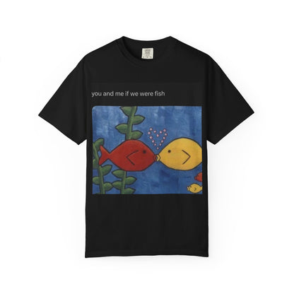 Fish Couple Unisex Garment-Dyed T-shirt