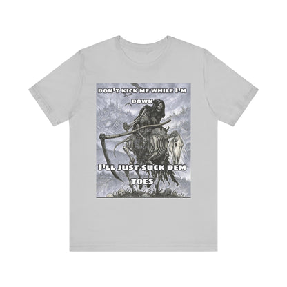 Funny Unisex Tee - Suckin on Toes Design