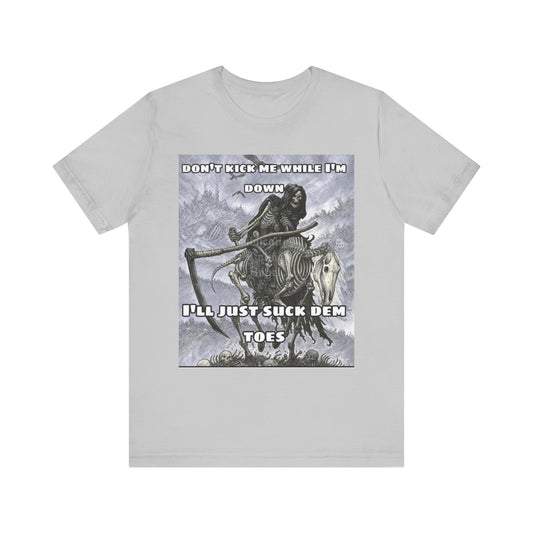 Funny Unisex Tee - Suckin on Toes Design