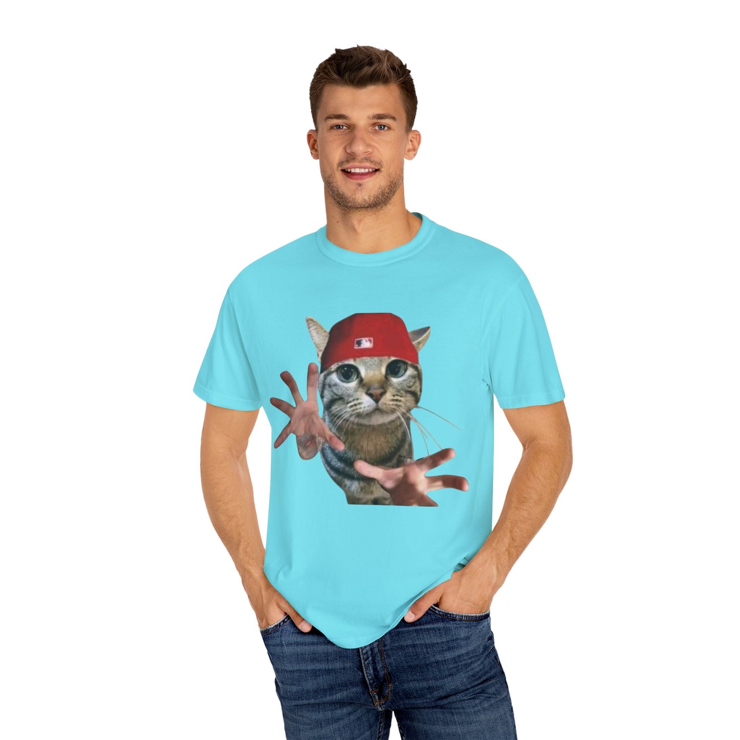 Funny Cat Graphic T-Shirt, Unisex Streetwear Tee, Pet Lover Gift, Casual Wear, Unique Animal Design Shirt