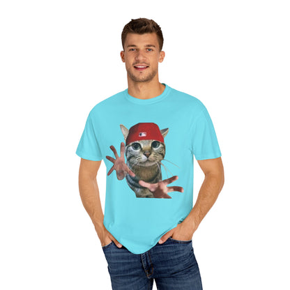 Funny Cat Graphic T-Shirt, Unisex Streetwear Tee, Pet Lover Gift, Casual Wear, Unique Animal Design Shirt