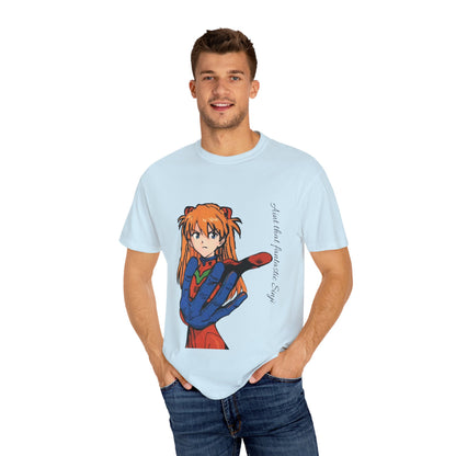 Anime Unisex T-shirt featuring Asuka from Evangelion