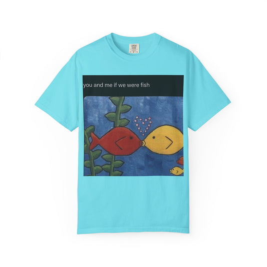 Fish Couple Unisex Garment-Dyed T-shirt