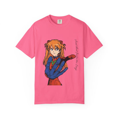 Anime Unisex T-shirt featuring Asuka from Evangelion
