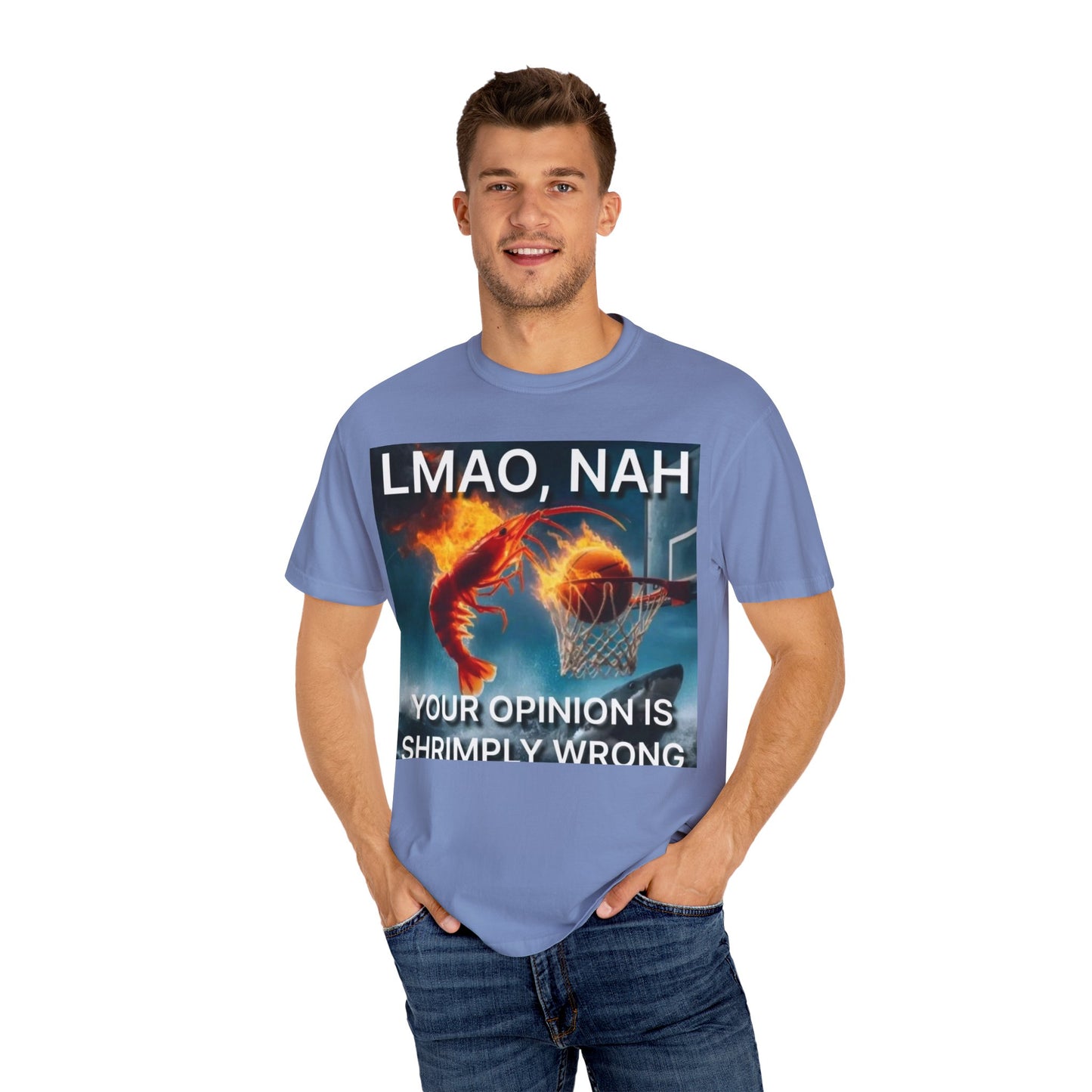 LMAO, Nah Unisex Garment-Dyed T-Shirt - Humorous Graphic Tee, Casual Wear, Gift for Friends, Birthday Shirt, Meme Apparel