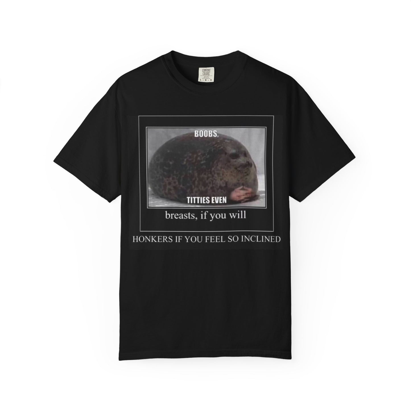 Garment-Dyed T-shirt Boobs Print