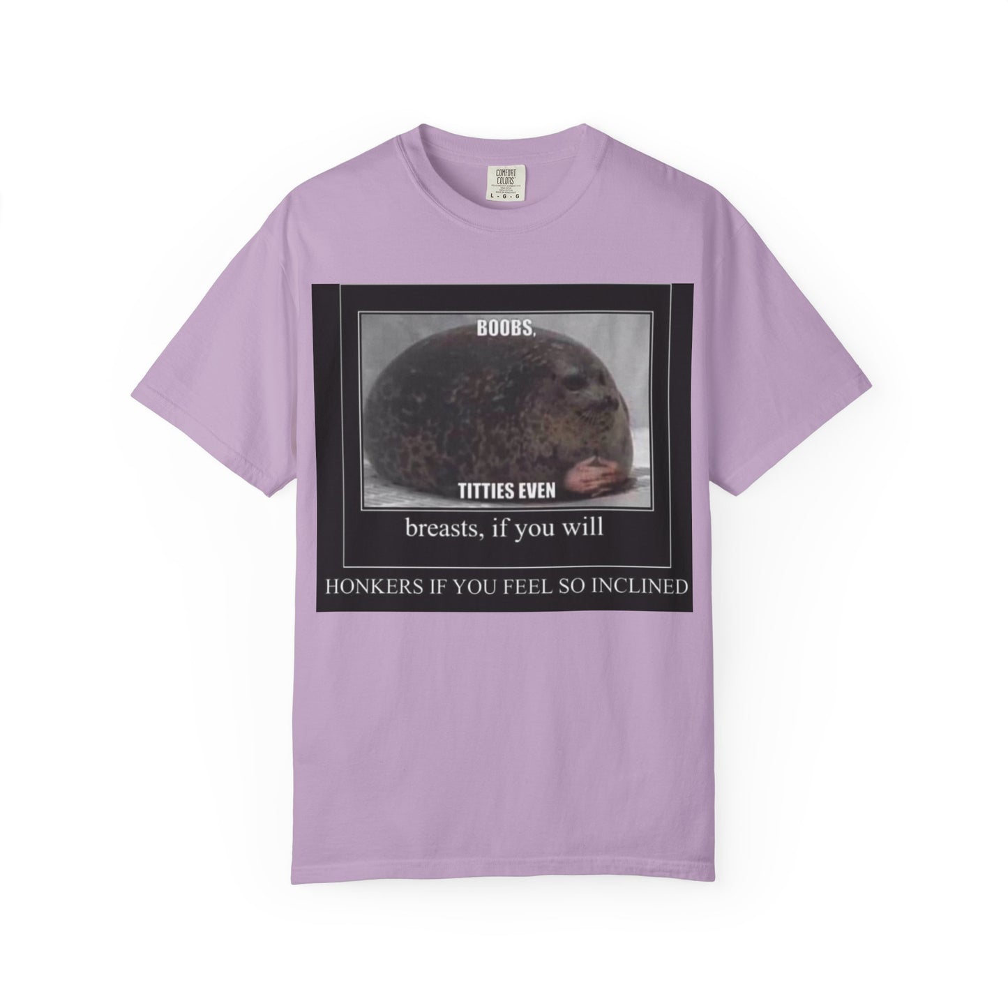 Garment-Dyed T-shirt Boobs Print