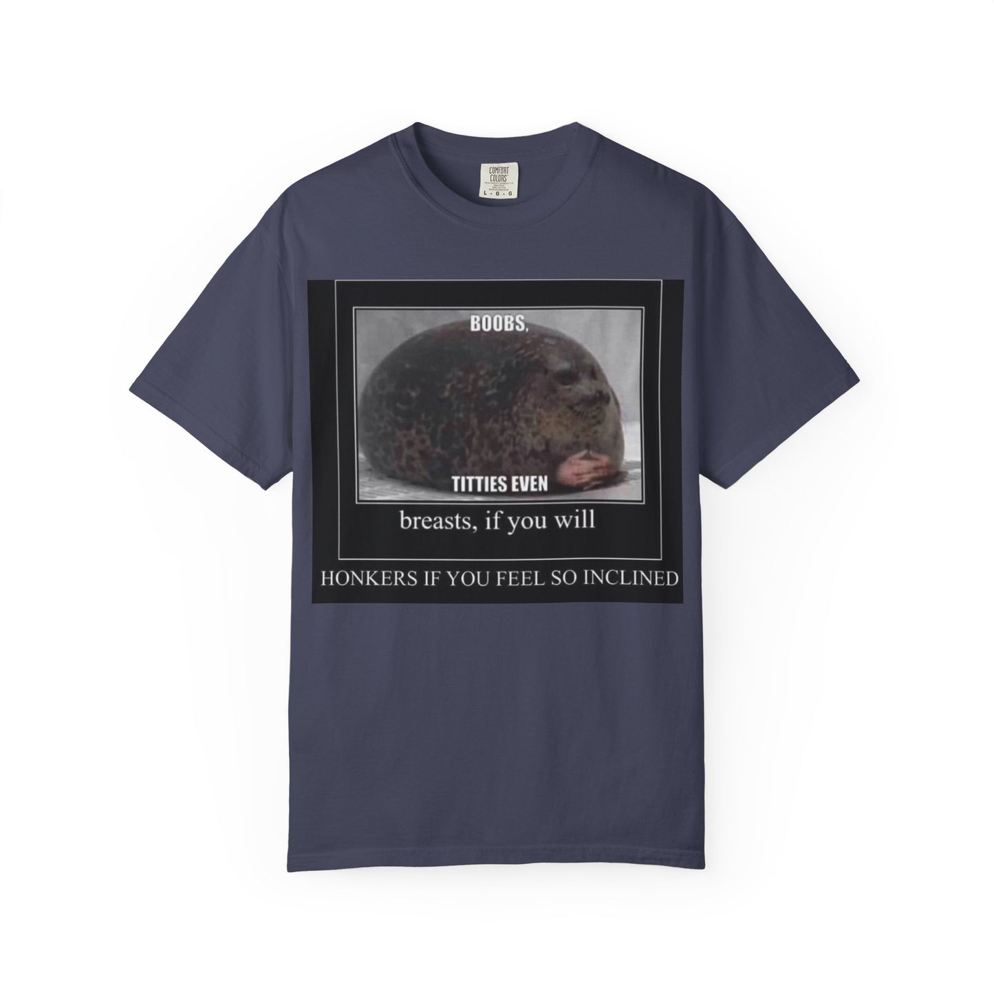 Garment-Dyed T-shirt Boobs Print