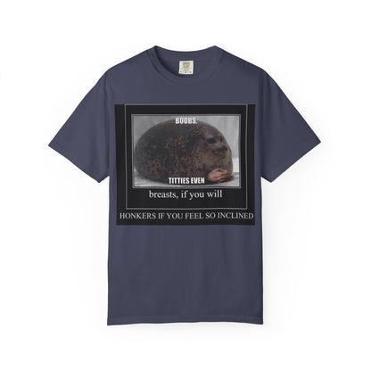 Garment-Dyed T-shirt Boobs Print