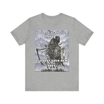 Funny Unisex Tee - Suckin on Toes Design
